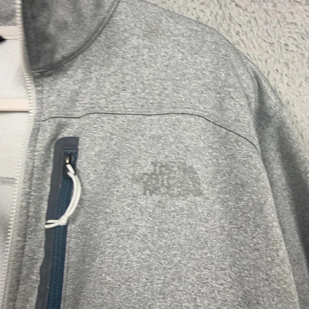 The North Face Pullover Mens XL Gray 1/4 Zip Chest Pocket‎ Fleece Hiking Top